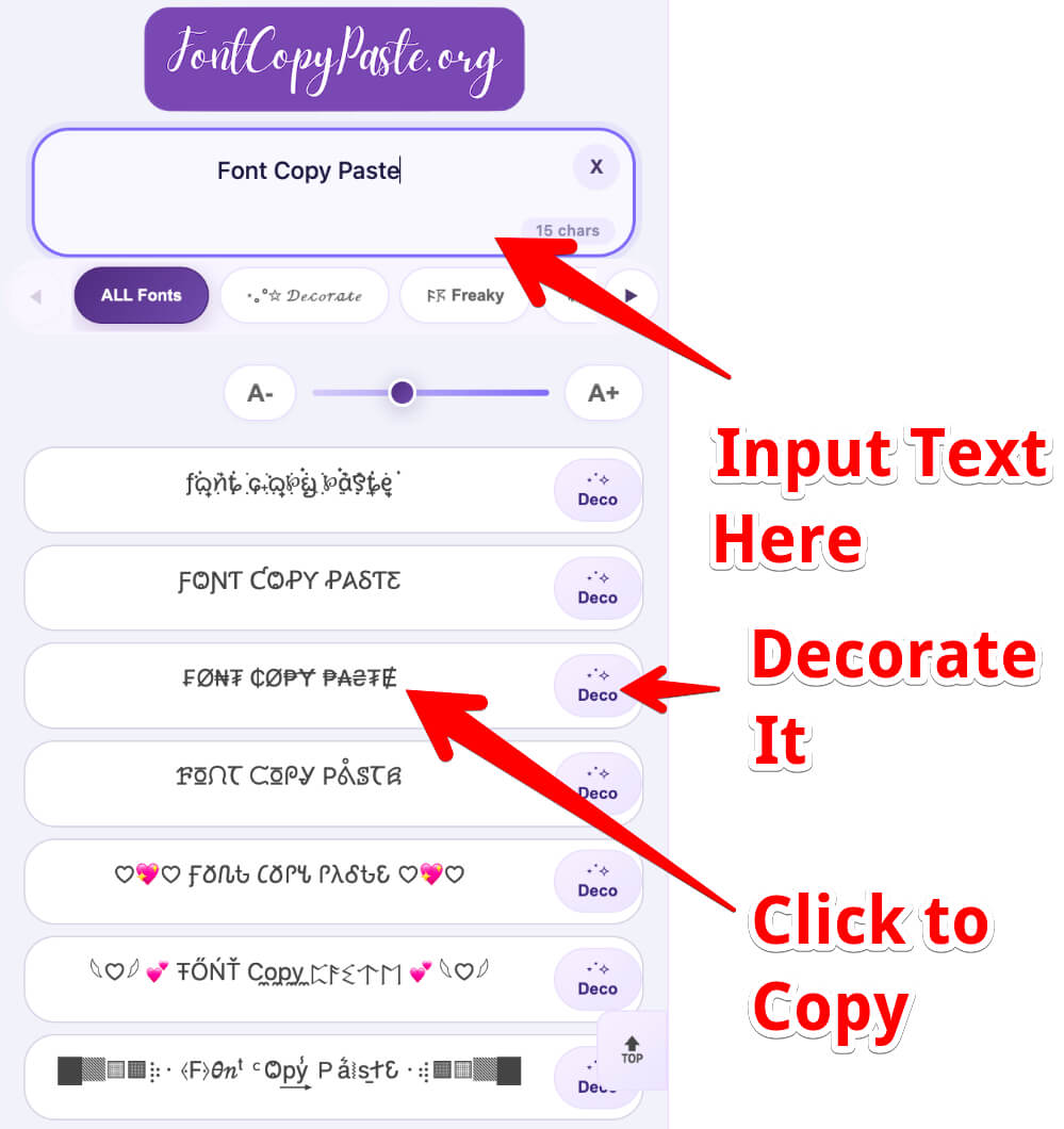 how to copy & paste fonts